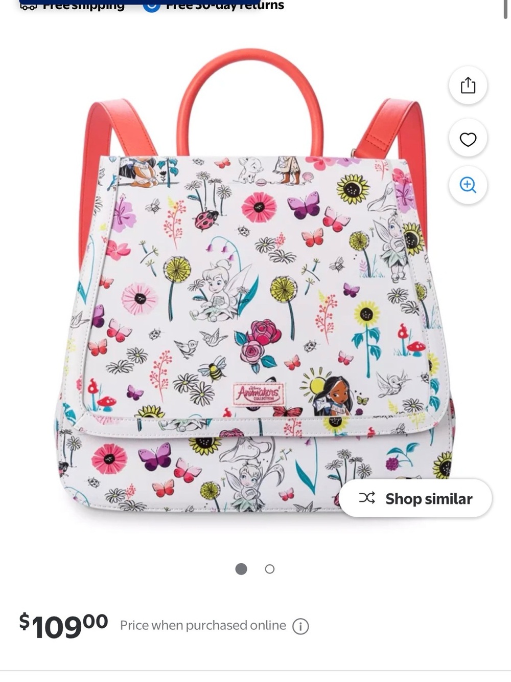 SEPARATE‼️NEW Disney Animator's Fashion Backpack